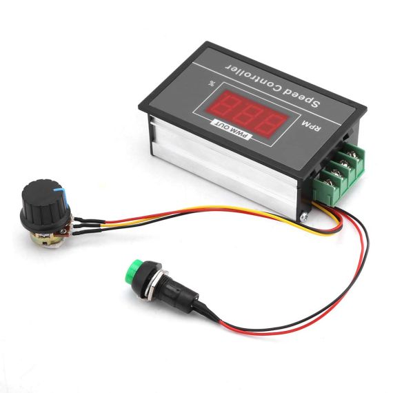 Regolatore di velocità con Display Digitale controllo velocità motore PWM con Interruttore DC