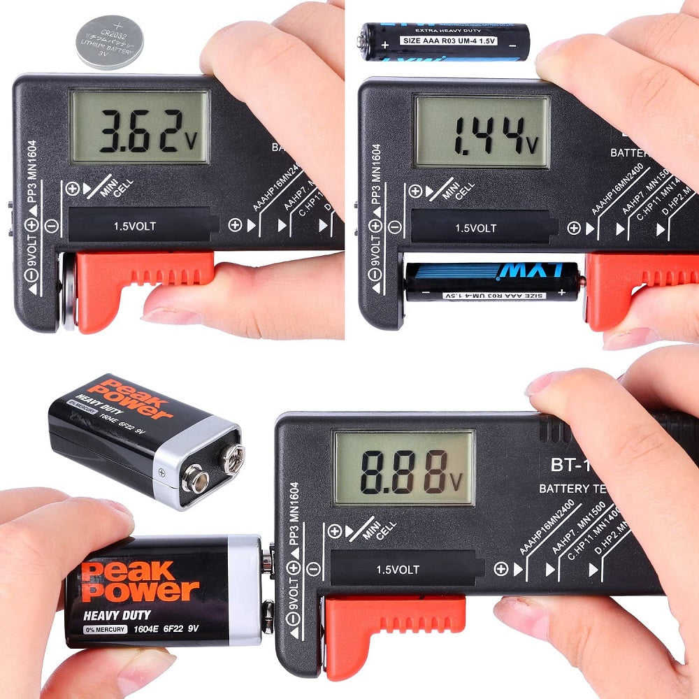 Tester per tutti i tipi di batteria BT-168D R998