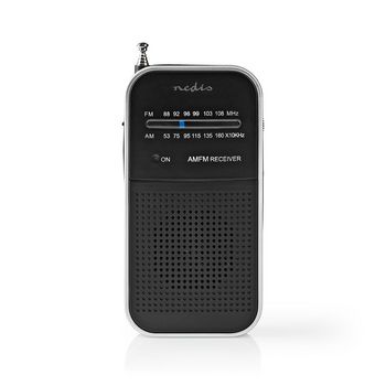 FM Radio | Portable Design | AM/FM | Battery Powered | Analogue | 1.5W | Black White Screen | Headphone output | IP20 | Aluminum / Black