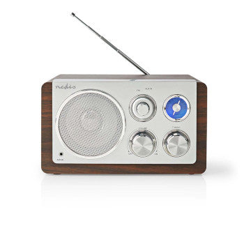 FM Radio | Table Design | FM | Mains Powered | Analogue | 15 W | IP20 | Brown