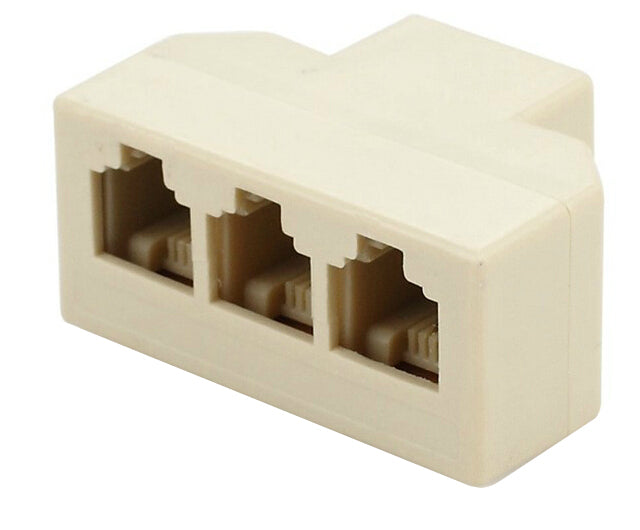 Splitter telefonico RJ11 1IN femmina/3OUT femmina 2 poli