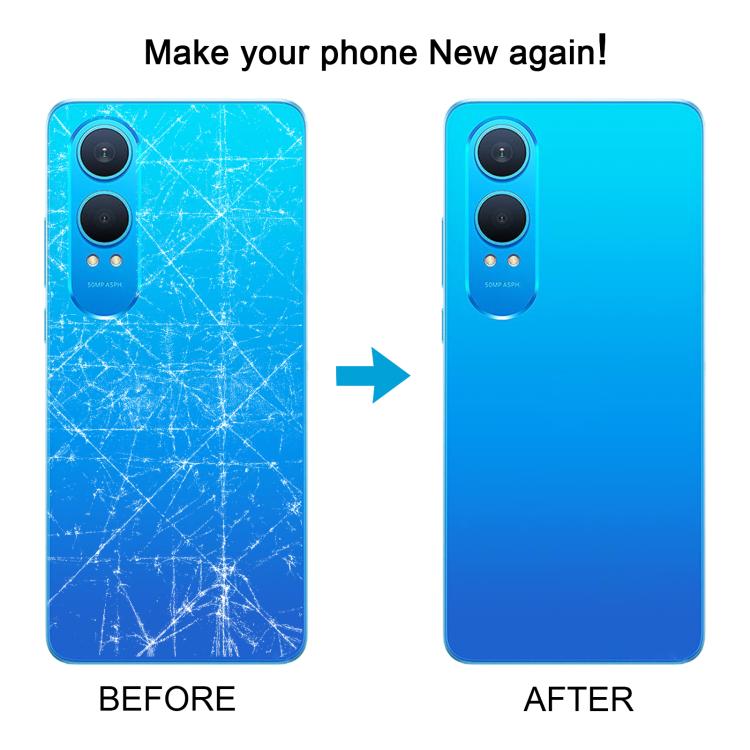Cover posteriore in plastica con copriobiettivo per OnePlus Nord CE4 Lite., For OnePlus Nord CE4 Lite(with Camera Lens)