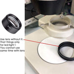 Lente ausiliaria 0,7X per microscopi stereoscopici WD120