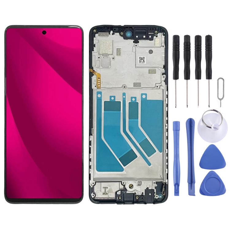 Schermo LCD digitalizzatore completo con cornice per T-Mobile Revvl 7 Pro originale., For T-mobile Revvl 7 Pro(Original with Frame)
