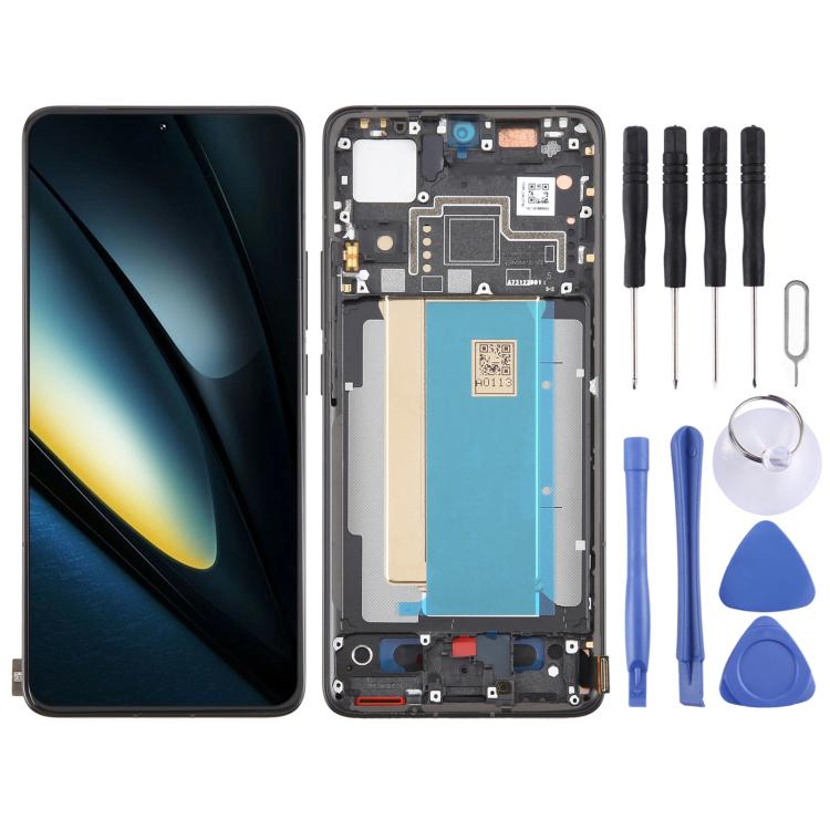 Schermo LCD AMOLED originale con digitalizzatore e cornice per Xiaomi Poco F6 Pro, completo di cornice., For Xiaomi Poco F6 Pro(Original)