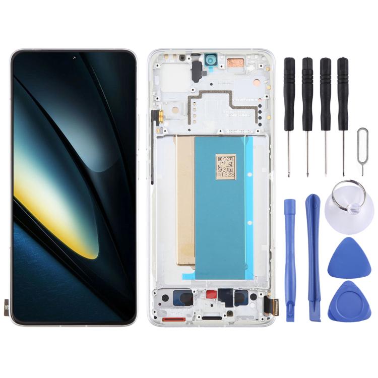 Schermo LCD AMOLED originale con digitalizzatore e cornice per Xiaomi Poco F6 Pro, completo di cornice., For Xiaomi Poco F6 Pro(Original)