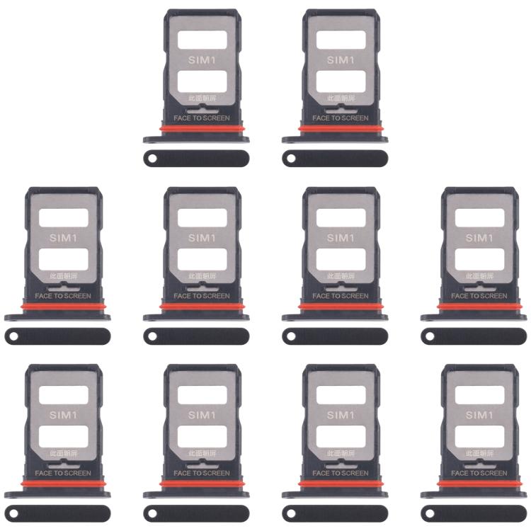 Per Xiaomi 14T 5G 10 pezzi Vassoio per schede SIM originali + vassoio per schede SIM, For Xiaomi 14T 5G(Original)