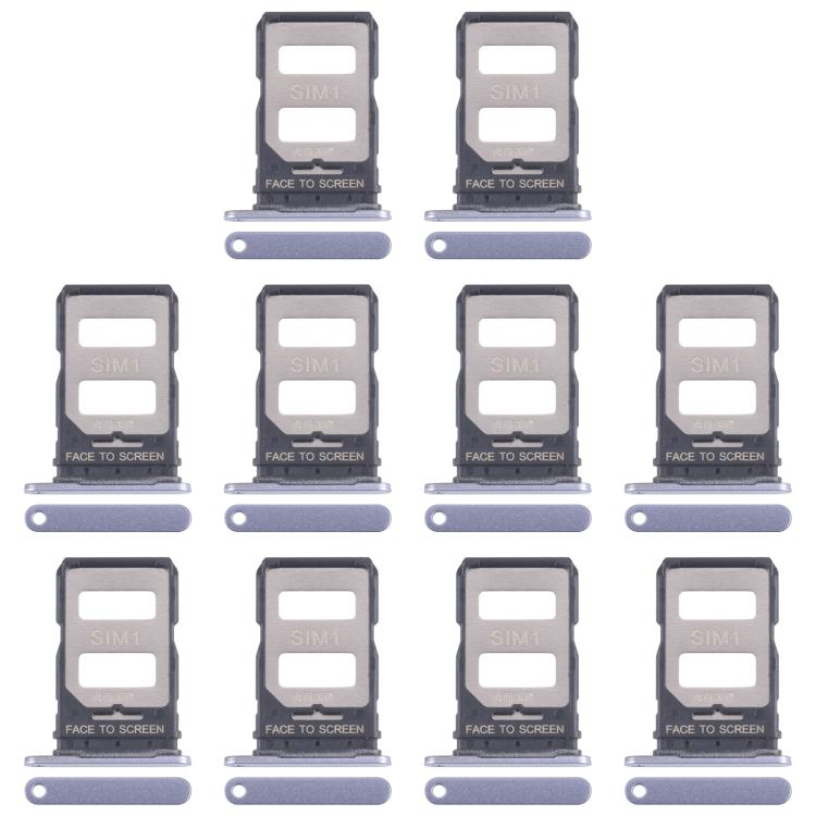 Per Xiaomi 14T 5G 10 pezzi Vassoio per schede SIM originali + vassoio per schede SIM, For Xiaomi 14T 5G(Original)