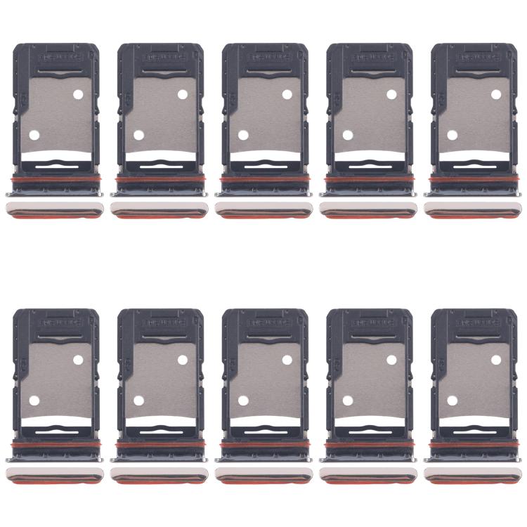 Per Tecno Camon 18P 10 pezzi Vassoio originale per scheda SIM + Vassoio per scheda SIM + Vassoio per scheda Micro SD, For Tecno Camon 18 P(10pcs)