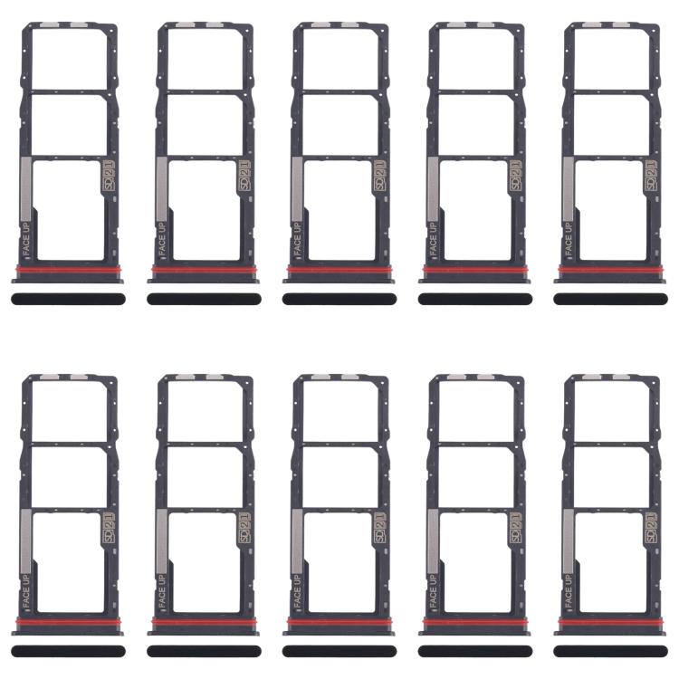 Per Motorola Moto G04s 10 pezzi Vassoio originale per SIM + Vassoio per SIM + Vassoio per scheda Micro SD, For Motorola Moto G04s, For Motorola Moto G04s(Original)