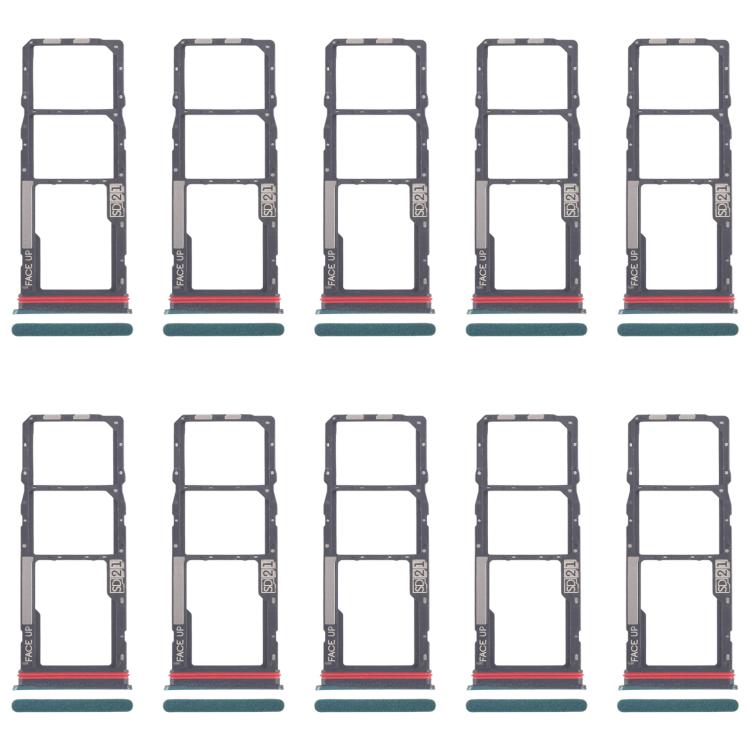 Per Motorola Moto G04s 10 pezzi Vassoio originale per SIM + Vassoio per SIM + Vassoio per scheda Micro SD, For Motorola Moto G04s, For Motorola Moto G04s(Original)