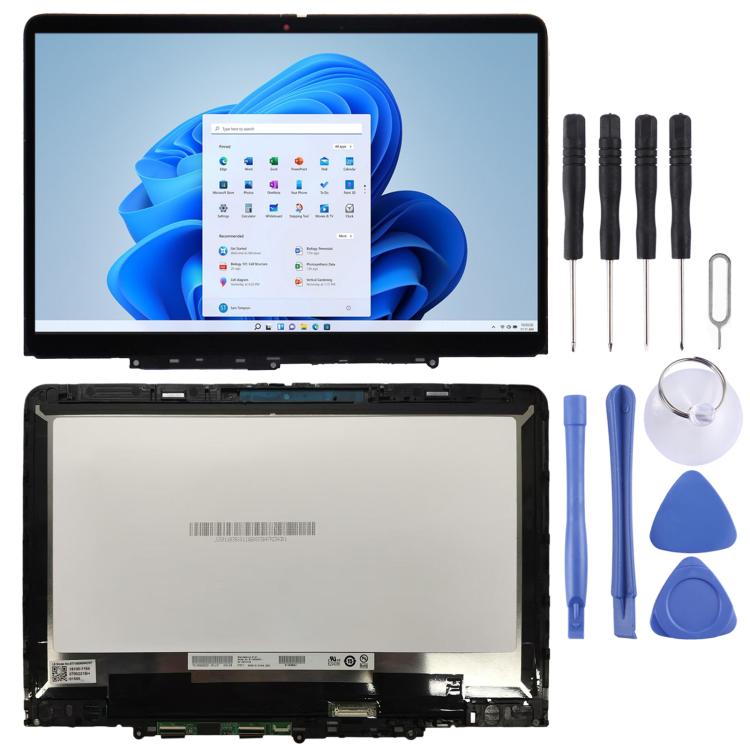 Schermo LCD digitalizzatore completo con cornice per Lenovo Yoga Gen 4 82VM 82VN 1366x768 60Hz da 300W., For Lenovo 300W Yoga Gen 4