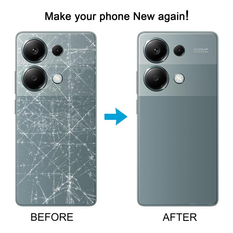 Cover posteriore originale per Xiaomi Redmi Note 13 Pro 4G con copriobiettivo della fotocamera, For Xiaomi Redmi Note 13 Pro 4G(with Camera Lens Frame)