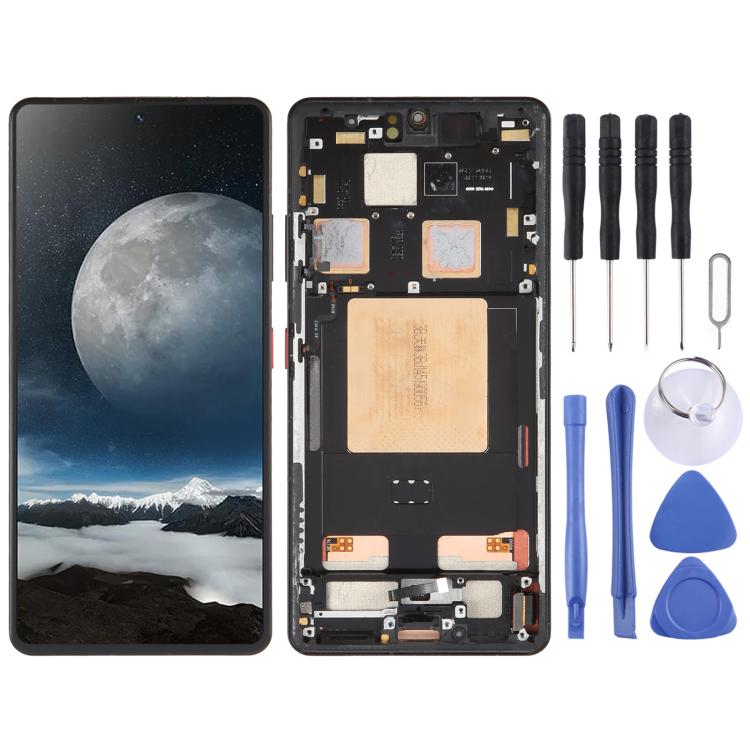 Schermo LCD originale smontato con digitalizzatore e cornice per ZTE Axon 60 Ultra., For ZTE Axon 60 Ultra(Original)