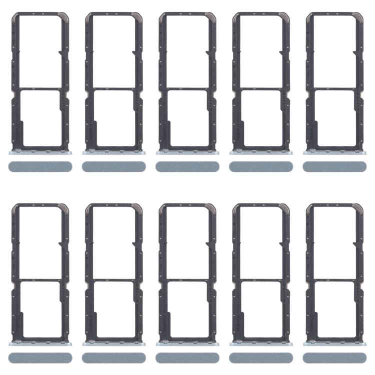 Per OPPO A3x 4G CPH2641 10 pezzi Vassoio originale per SIM + Vassoio per SIM + Vassoio per Micro SD, For OPPO A3x 4G(Original)