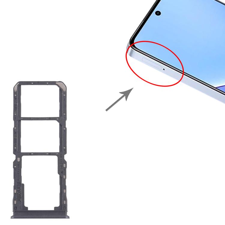 Per Realme 11 5G RMX3780 10 pezzi Vassoio originale per scheda SIM + Vassoio per scheda SIM + Vassoio per scheda Micro SD, For Realme 11 5G(Original)