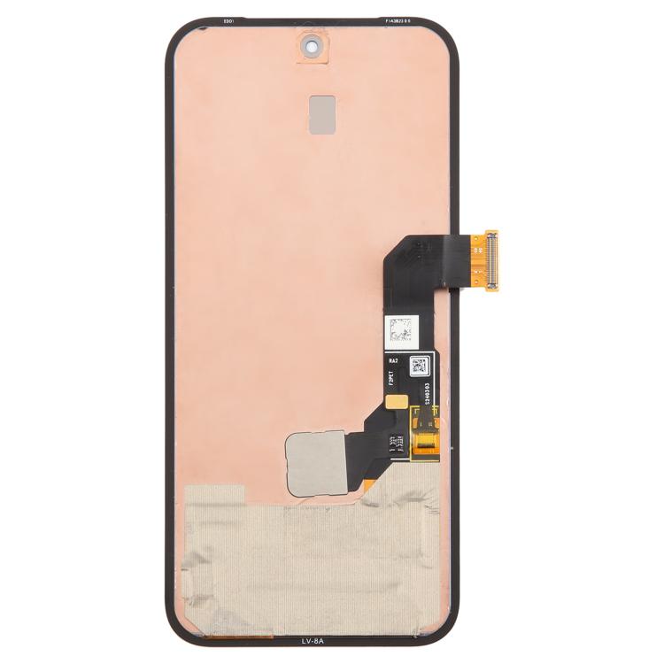 Schermo LCD digitalizzatore completo con cornice, originale, per Google Pixel 8A GKV4X G6GPR G8HHN, incluso cavo flessibile per impronta digitale., For Google Pixel 8A(Original)