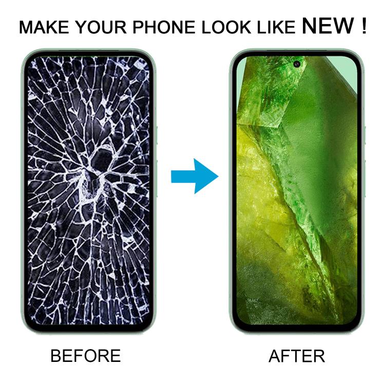 Schermo LCD digitalizzatore completo con cornice, originale, per Google Pixel 8A GKV4X G6GPR G8HHN, incluso cavo flessibile per impronta digitale., For Google Pixel 8A(Original)