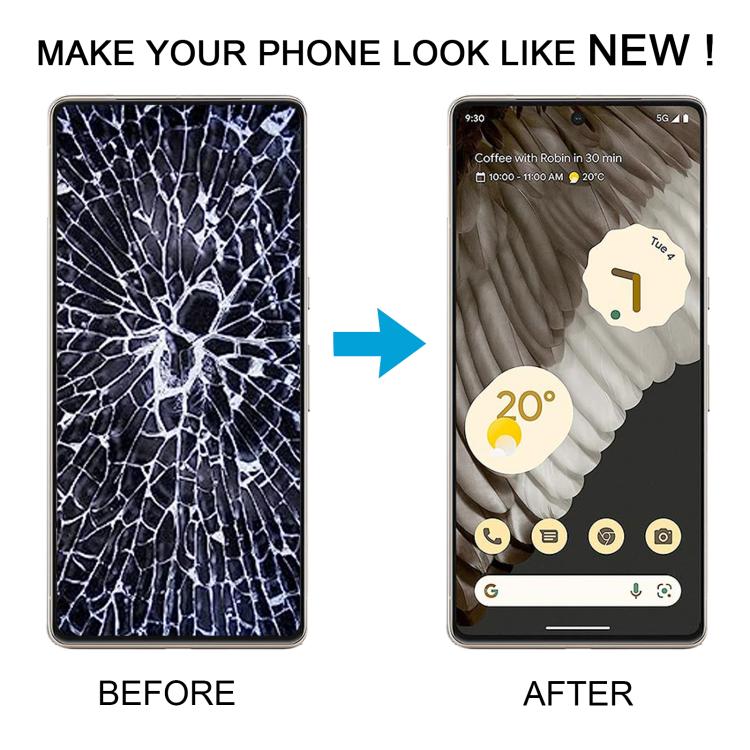 Schermo LCD digitalizzatore completo con cornice, modello GP4BC GE2AE originale per Google Pixel 7 Pro, cavo flessibile per impronta digitale incluso., For Google Pixel 7 Pro(Original with Fingerprint)