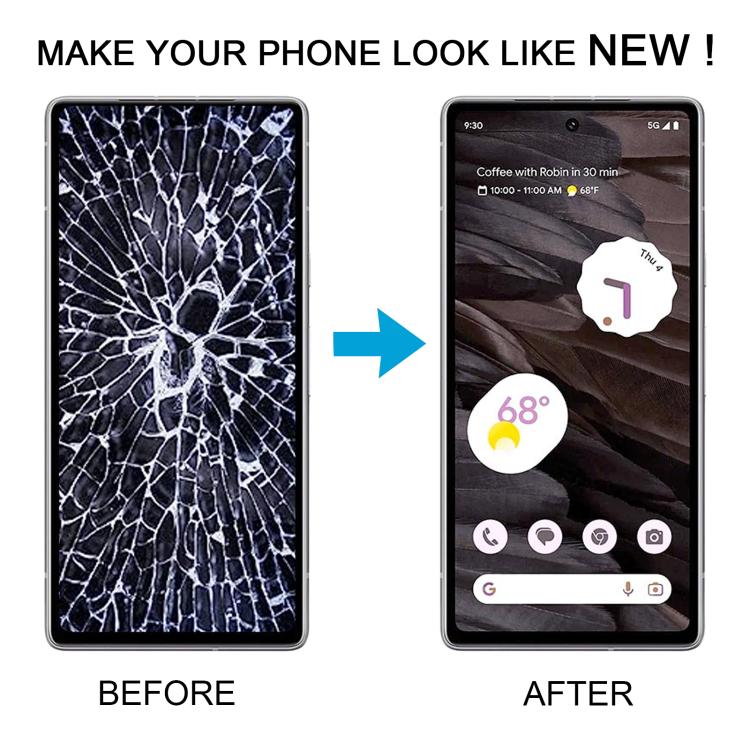 Schermo LCD digitalizzatore completo con cornice, incluso cavo flessibile per impronte digitali, per Google Pixel 7a GWKK3 GHL1X G0DZQ G82U8., For Google Pixel 7a(Original)