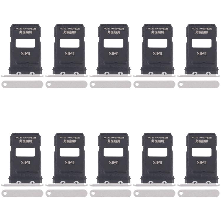 Vassoio per SIM card da 10 pezzi per Xiaomi 15 Pro + vassoio per SIM card, For Xiaomi 15 Pro