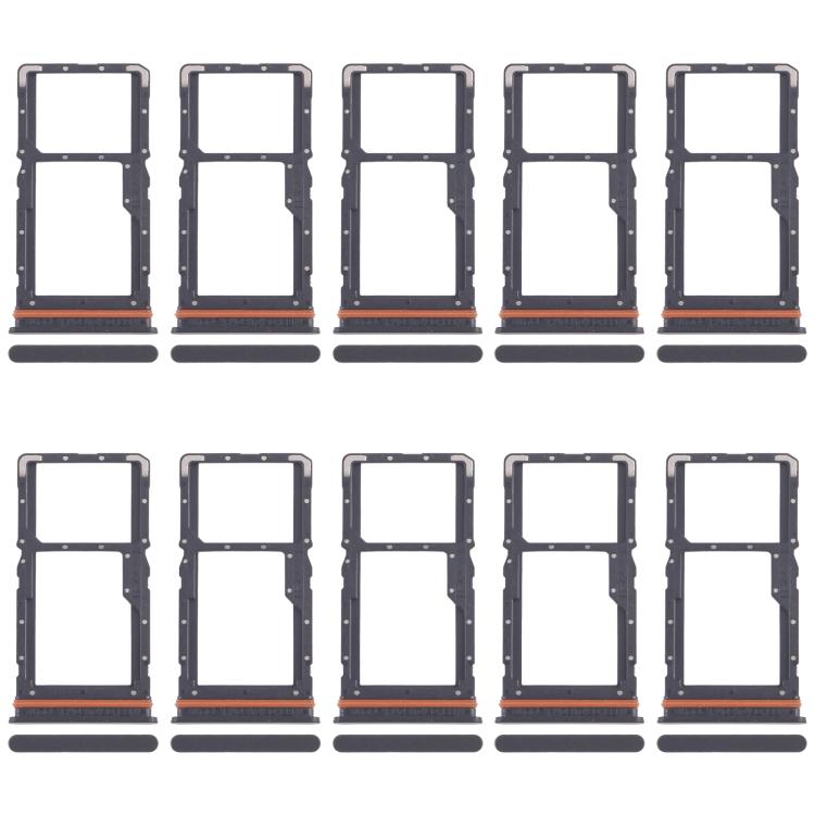 Per Xiaomi Poco M6 Plus 10 pezzi Vassoio originale per SIM + Vassoio per SIM / Vassoio per scheda Micro SD, For Xiaomi Poco M6 Plus