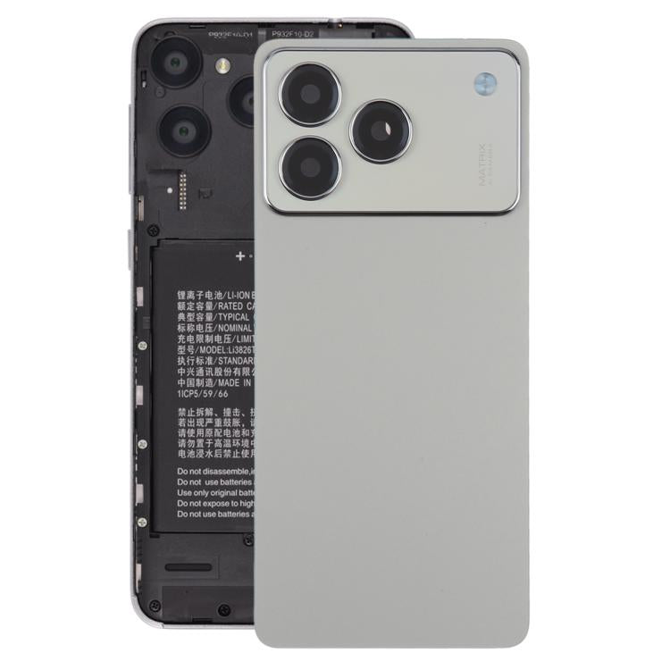 Cover posteriore in plastica con copriobiettivo per fotocamera per ZTE Blade A76 4G., For ZTE Blade A76 4G