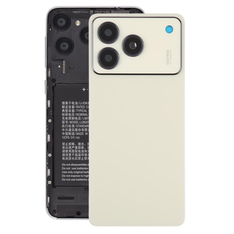 Cover posteriore in plastica con copriobiettivo per fotocamera per ZTE Blade A76 4G., For ZTE Blade A76 4G