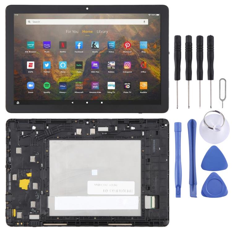 Per Amazon Kindle Fire HD 10 2023, schermo LCD digitalizzatore completo con cornice, For Amazon Kindle Fire HD 10 2023