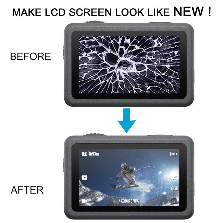 Schermo LCD posteriore principale originale con digitalizzatore e cornice per DJI Osmo Action 6 - Gruppo completo con cornice., For DJI Osmo Action 6(Original with Frame)