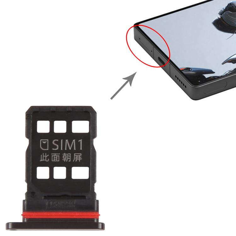 Vassoio per scheda SIM + vassoio per scheda SIM per ZTE nubia RedMagic 10 Air 5G NX779J, For ZTE nubia RedMagic 10 Air 5G