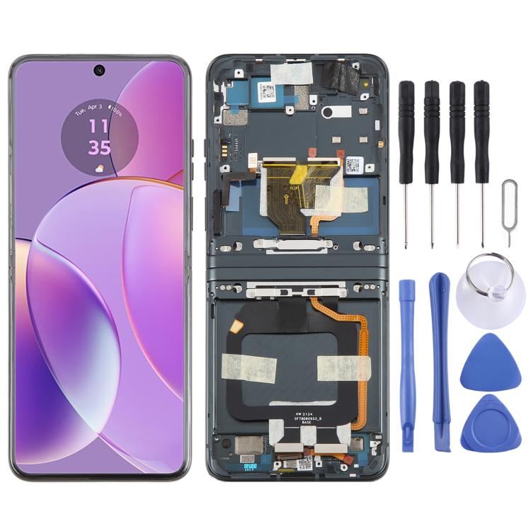 Schermo LCD digitalizzatore completo con cornice per Motorola Razr 40 XT2323-2 originale., For Motorola Razr 40(Original)