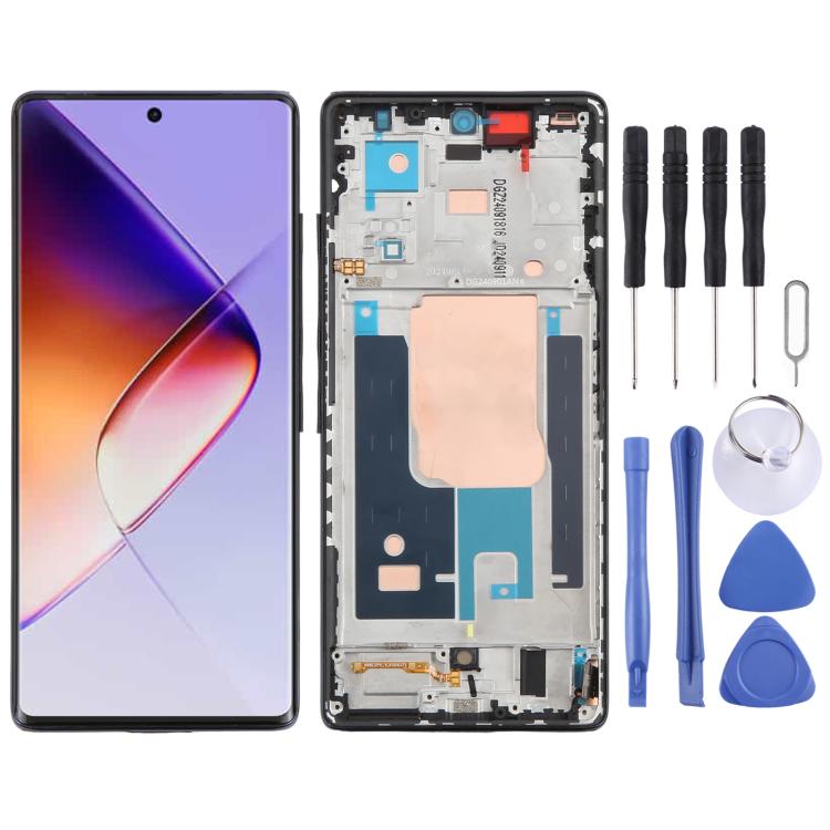 Schermo LCD digitalizzatore originale AMOLED per Infinix Note 40 Pro 4G X6850, gruppo completo con cornice, digitalizzatore e cornice., For Infinix Note 40 Pro 4G(Original)