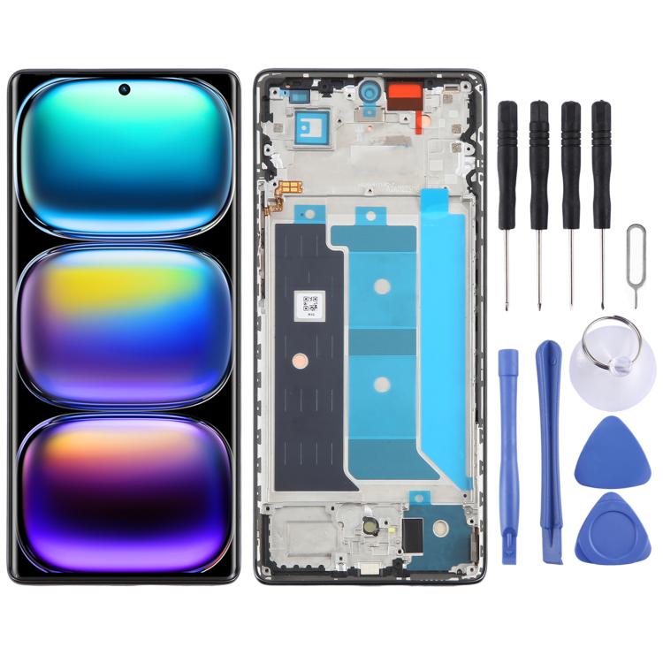 Schermo LCD digitalizzatore originale AMOLED X6880 completo di cornice per Infinix Hot 50 Pro+ 4G X6880, con digitalizzatore e cornice., For Infinix Hot 50 Pro+ 4G(Original)