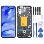 Schermo LCD OLED originale con digitalizzatore e cornice, completo di cornice, per Google Pixel 9a GXQ96 GTF7P G3Y12., For Google Pixel 9a(Original)
