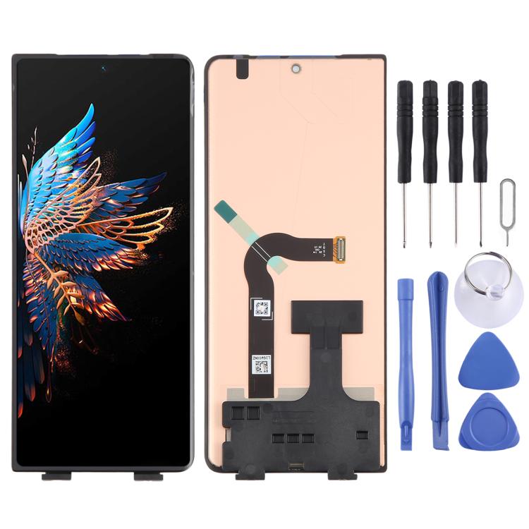 Schermo LCD secondario originale con digitalizzatore per Tecno Phantom V Fold AD10, assemblaggio completo., For Tecno Phantom V Fold(Original Secondary LCD)