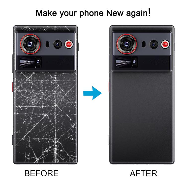 Cover posteriore in plastica con copriobiettivo per fotocamera per ZTE nubia Z80 Ultra NX741J., For ZTE nubia Z80 Ultra