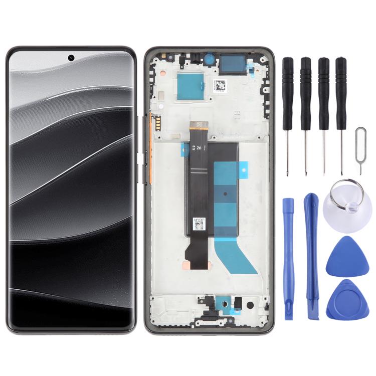 Schermo LCD digitalizzatore completo con cornice per Xiaomi Redmi Note 14 Pro 5G India., For Xiaomi Redmi Note 14 Pro 5G India(Original)