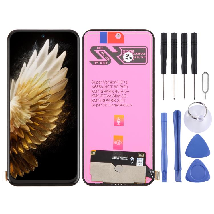 Assemblaggio completo dello schermo LCD TFT con digitalizzatore per Tecno Spark 40 Pro+ KM7., For Tecno Spark 40 Pro+(TFT)
