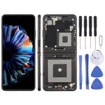 Schermo OLED LCD originale con digitalizzatore e cornice per ZTE nubia Flip2 A404ZT NX732J, gruppo completo., For ZTE nubia Flip2(Original)