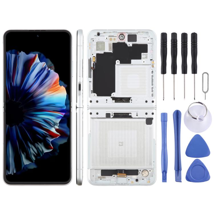 Schermo OLED LCD originale con digitalizzatore e cornice per ZTE nubia Flip2 A404ZT NX732J, gruppo completo., For ZTE nubia Flip2(Original)