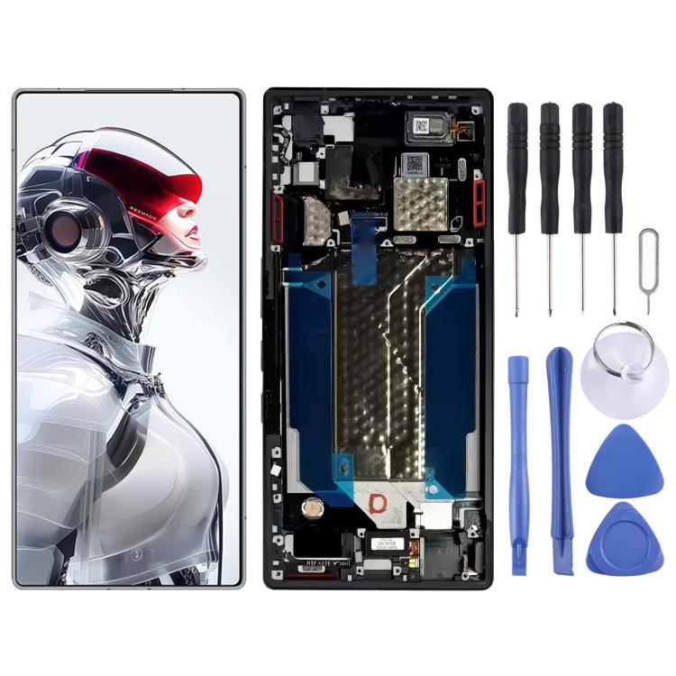 Schermo AMOLED con digitalizzatore e cornice per ZTE RedMagic 11S