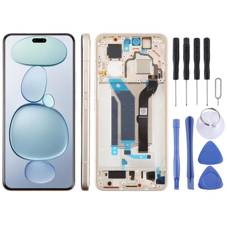 Schermo LCD originale con digitalizzatore e cornice per Xiaomi Civi 5 Pro - Gruppo completo.