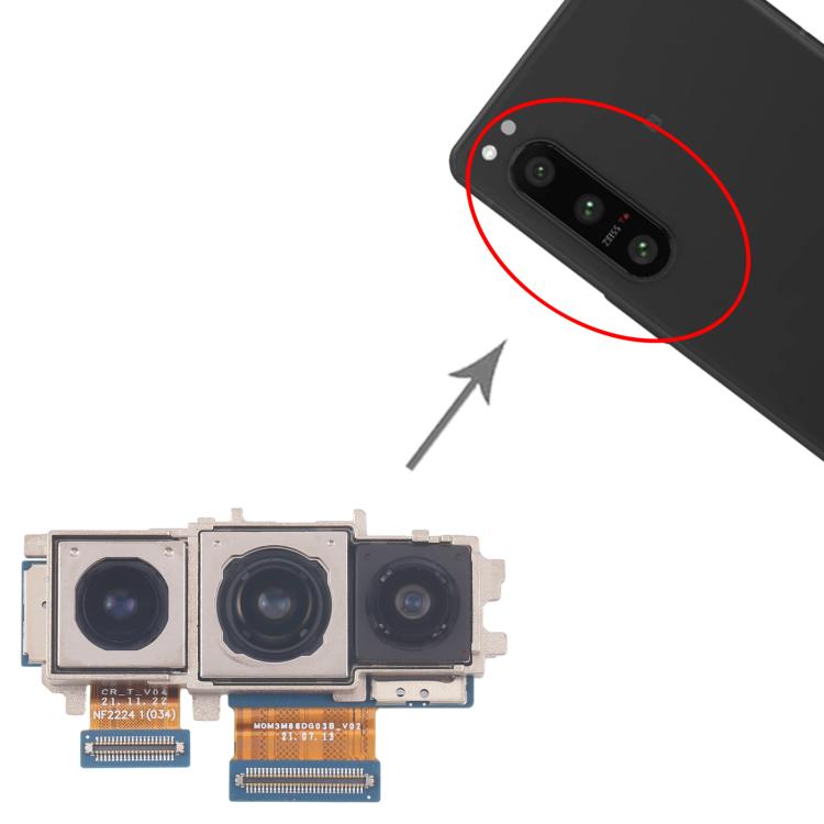 Set di fotocamere originali per Sony Xperia 5 IV (teleobiettivo + grandangolare + principale), For Sony Xperia 5 IV(Original)