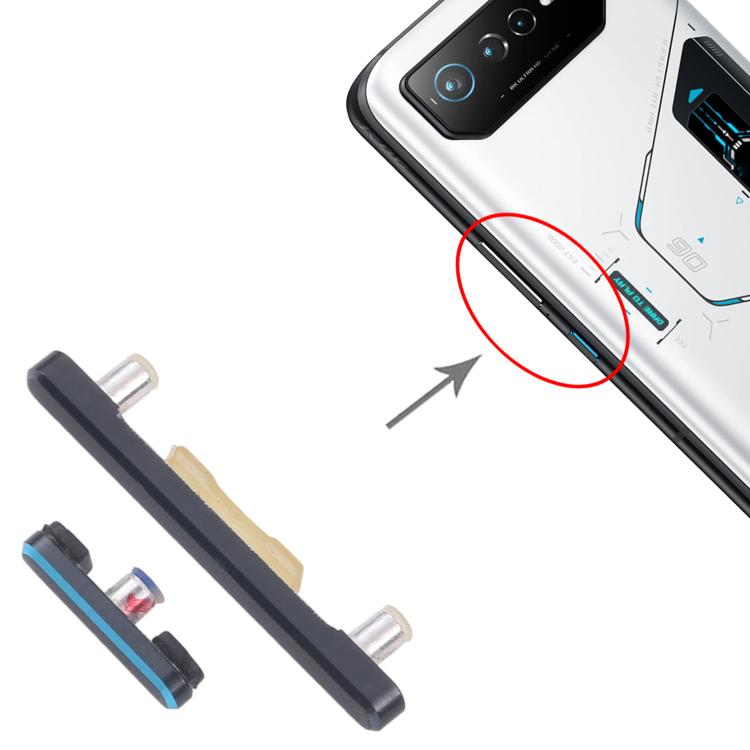 Per Asus ROG Phone 6D Ultimate 1 set di pulsanti di accensione e controllo del volume, For Asus ROG Phone 6D Ultimate