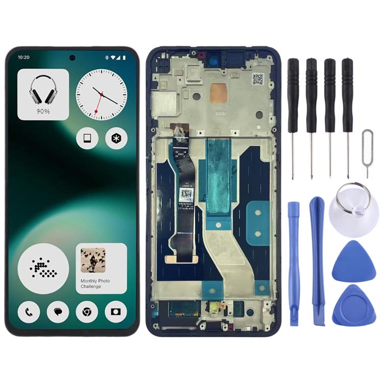 Schermo LCD digitalizzatore originale completo con cornice per telefono Nothing Phone 3a Lite A001T, For Nothing Phone 3a Lite(Original)