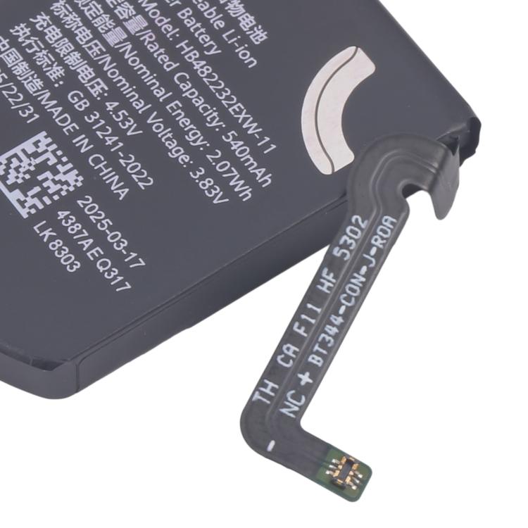 Batteria originale agli ioni di litio da 540 mAh HB482232EXW-11 per Huawei Watch 5 42mm., For Huawei Watch 5 42mm