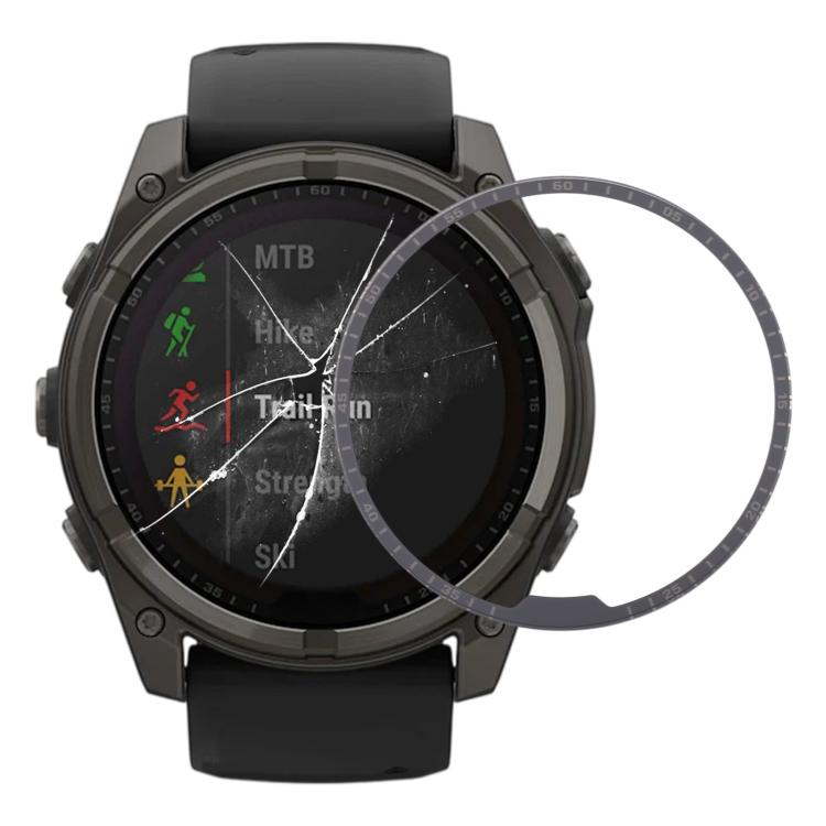 Lente esterna in vetro zaffiro per schermo frontale Garmin Fenix 8 Solar da 51 mm, For Garmin Fenix 8 Solar 51mm(Original)