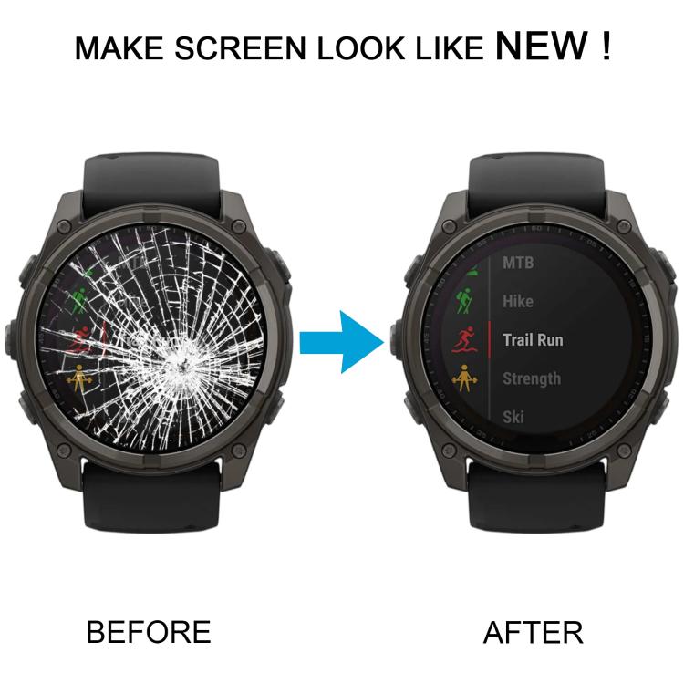 Lente esterna in vetro zaffiro per schermo frontale Garmin Fenix 8 Solar da 51 mm, For Garmin Fenix 8 Solar 51mm(Original)