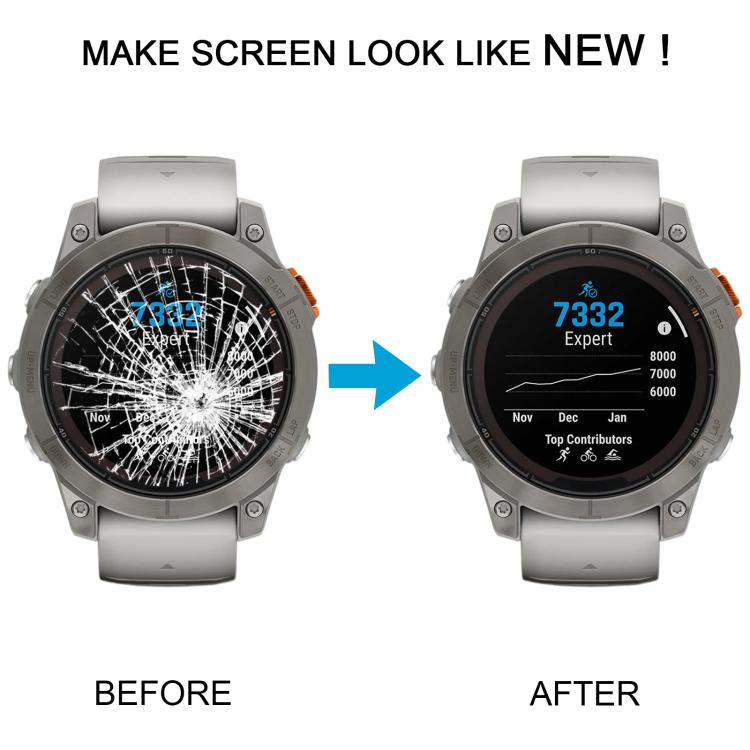 Vetro esterno in zaffiro originale per lo schermo frontale del Garmin Fenix 7 Pro da 47 mm, For Garmin Fenix 7 Pro 47mm(Original)